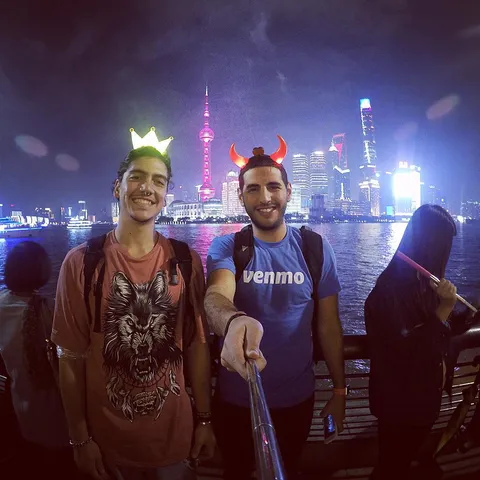 Every teenage girl here has a selfie stick and a glowing headband. Just trying to fit in. Beijing ne