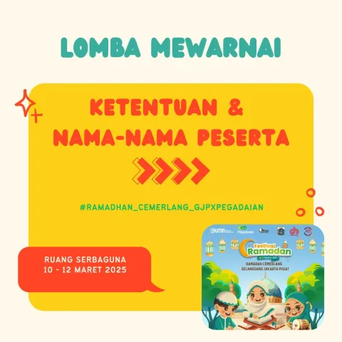 ✨ *Festival Ramadhan Cemerlang 2025*✨
Sambut keberkahan Ramadhan dengan penuh keceriaan bersama Peg