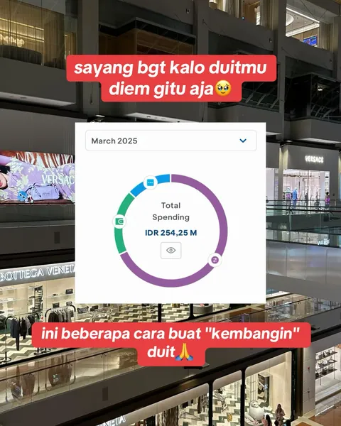 Duit gaboleh diem aja, tapi harus ikutan kerja dong. Jadi kita kerja scr aktif untuk menambah duit,