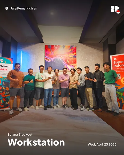 Superteam Indonesia at Solana Breakout Workstation!

On Wednesday, April 23, 2025, at Jura Kemanggis