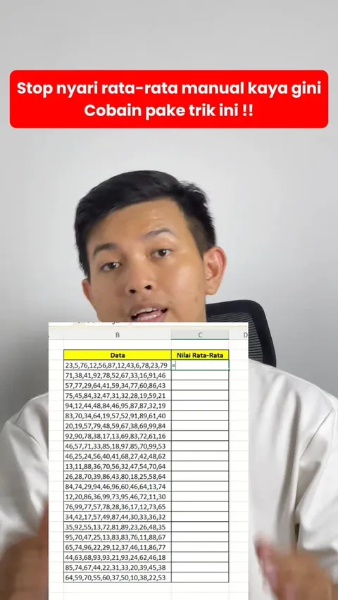 Kalo punya data yang di pisah pake koma dan mau di cari nilai rata-rata nya, cobain cara ini deh
Ma