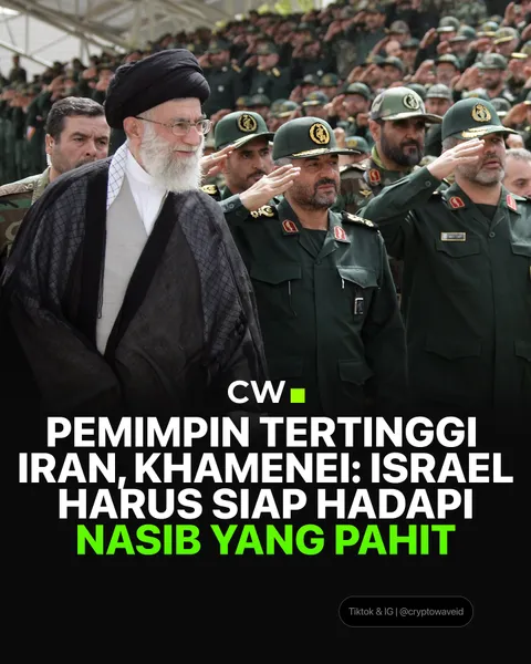Pemimpin Tertinggi Iran, Ayatollah Ali Khamenei, menyatakan bahwa Israel akan “membayar harga yang s