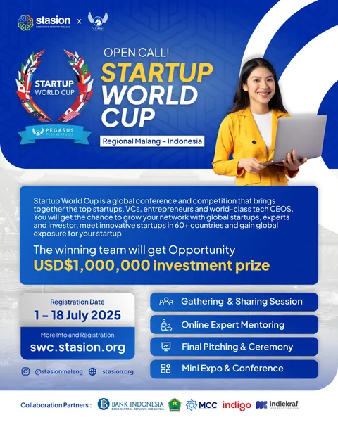 🔥 STARTUP WORLD CUP IS BACK! 🔥

📍 Regional Malang – Indonesia

Buat kamu yang punya startup dan p