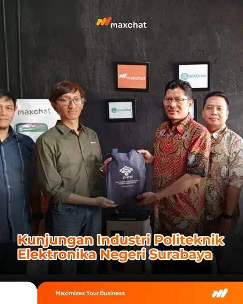 Pada kesempatan kali ini, Maxchat menerima kunjungan dari Politeknik Elektronika Negeri Surabaya. Se