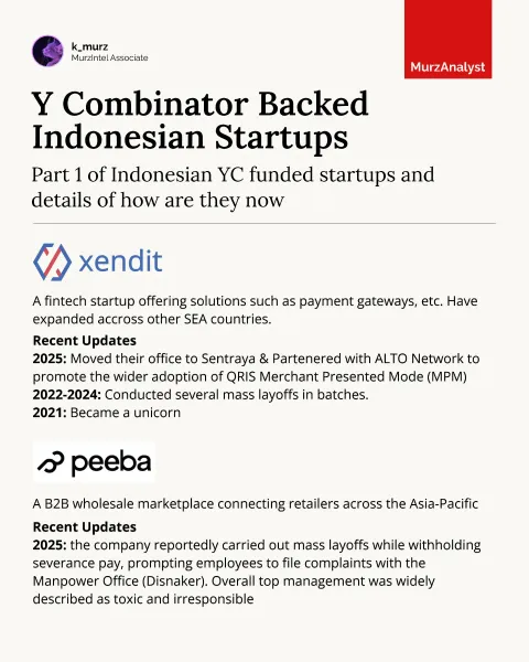 EDIT:
1. Pahamify: Raised approximately Rp2bn IDR funding from YCombinator
2. FreshFactory: secured