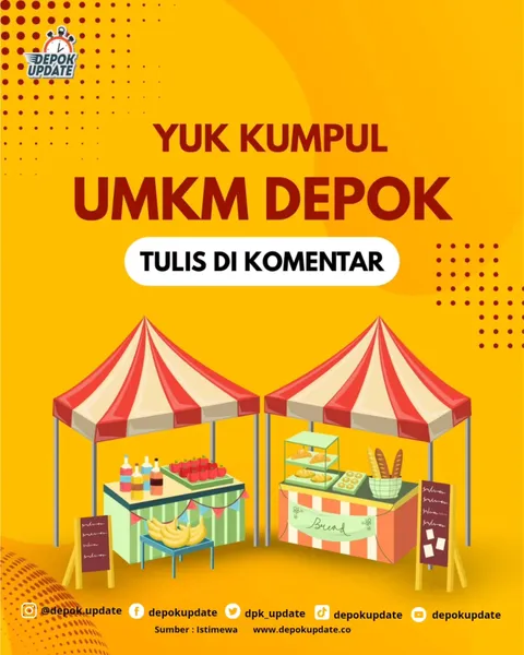 ✨ Pelaku UMKM Depok..yuk kumpul! ✨

Tulis produk dan usaha kamu di kolom komentar, 
lengkap dengan a