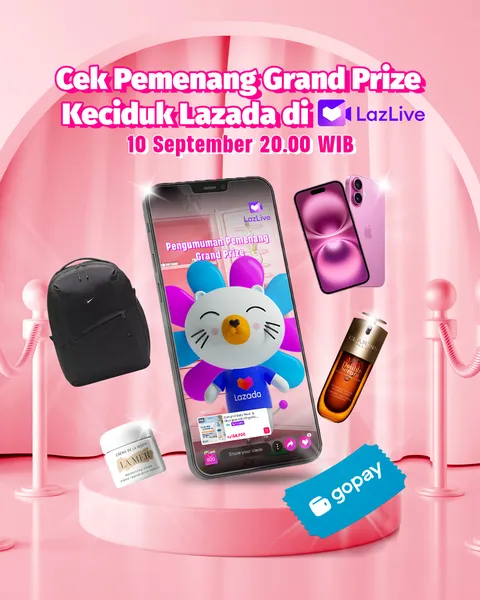 Kesempatan terakhir buat ikut Grand Prize sidang online #KecidukLazada di #Lazada99SaleID tinggal MA