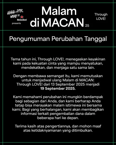 🚨 Pengumuman Perubahan Tanggal 🚨
Setelah melalui pertimbangan matang, kami memutuskan untuk menjad