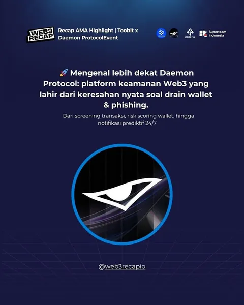 Toobit Deep Dive Into Daemon Protocol

Selasa malam (30/09), Toobit menggelar AMA spesial bertajuk “