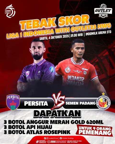 ⚽ 𝗧𝗘𝗕𝗔𝗞 𝗦𝗞𝗢𝗥 𝗟𝗜𝗚𝗔 𝟭 𝗕𝗘𝗥𝗦𝗔𝗠𝗔 𝗢𝗨𝗧𝗟𝗘𝗧𝟮𝟯 𝗛𝗪𝗚! ⚽
🔥 𝙋𝙀𝙍𝙎𝙄𝙏𝘼 𝙑𝙎