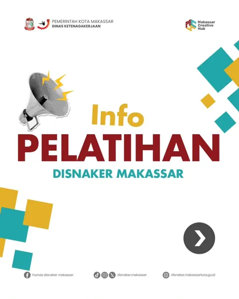 Halo warga Makassar! 👋

Dinas Ketenagakerjaan Kota Makassar kembali membuka Pendaftaran Pelatihan M