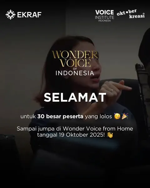 Dari 100 suara luar biasa, kini terpilihlah 30 besar yang akan melangkah ke tahap selanjutnya. 🎙️💫