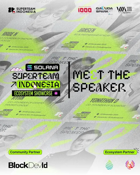 Meet 18 builders di Ecosystem Showcase!
Mereka akan cerita tentang expertise mereka dan
pengalaman b