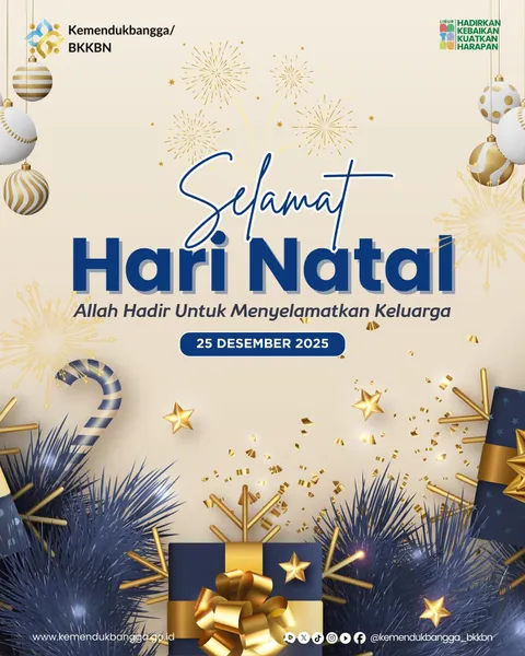 Halo, Sobat Kemendukbangga/BKKBN! ๐๐ป
โจ๐ Selamat Hari Raya Natal ๐โจ
Kiranya perayaan Natal memb