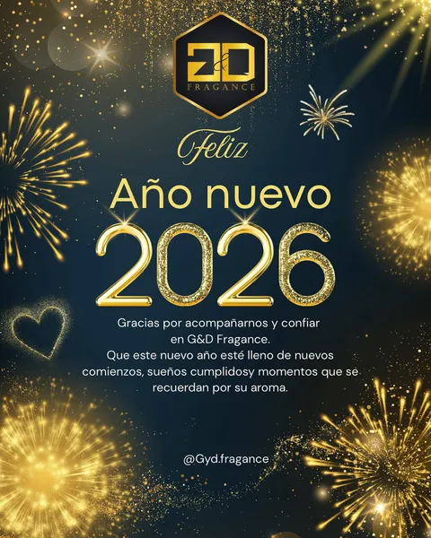 ✨ 2026 ✨
Gracias por acompañarnos y confiar en G&D Fragance.
Que este nuevo año esté lleno de nuevos