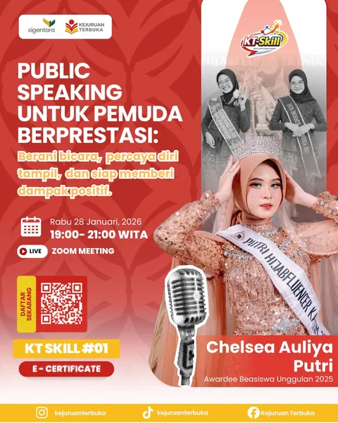 Berani bicara, percaya diri tampil, dan siap memberi dampak positif. 🎤✨
Lewat KT-Skill, kamu bakal