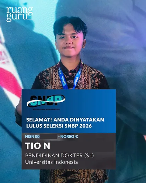 UI!! CALON MABAMU MAU LEWAT NIH 🥳💛
Selamat sudah lolos jalur SNBP 2026. Akhirnya perjuangan selam