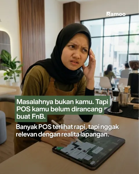 Banyak owner FnB capek,
bukan karena bisnisnya jelek.
Tapi karena sistemnya nggak bantu.

Semua haru