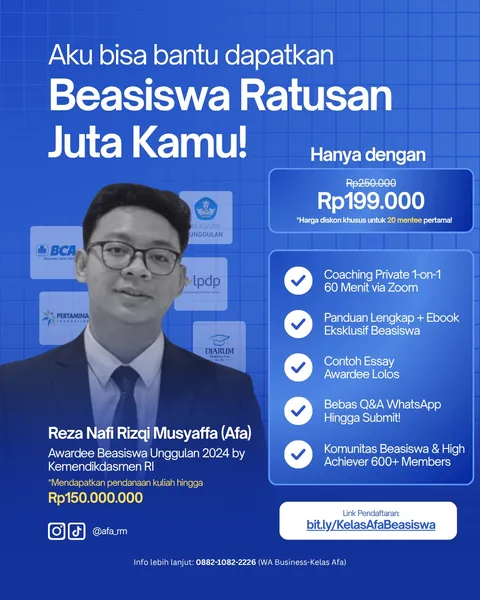 Mau tembus beasiswa ratusan juta tapi bingung mulai dari mana? 😔💸
Di KelasAfa, kamu ga jalan send