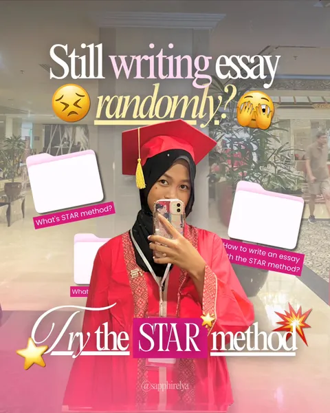 Punya cerita bagus aja belum cukup, cara nyampeinnya juga penting.✨ Makanya banyak essay yang sebena
