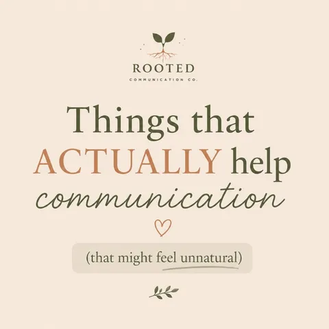 Sometimes the things that help communication the MOST… can feel the least natural at first. 🤍

Paus