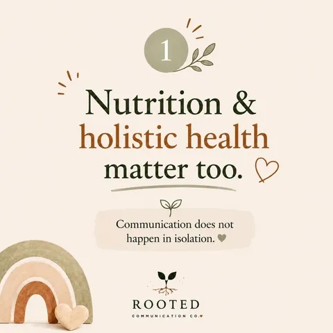 Communication does not happen in isolation. 🌱

As a holistic speech therapist, I look at the WHOLE