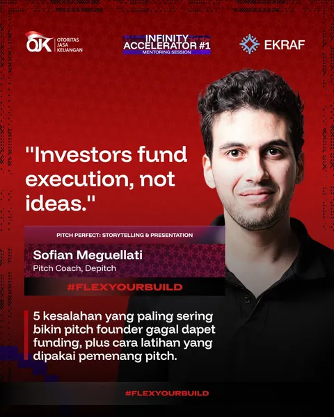 Investor berhenti dengerin di detik ke-16 kalau opening kalian terlalu generik.
Week 13 Infinity Ac