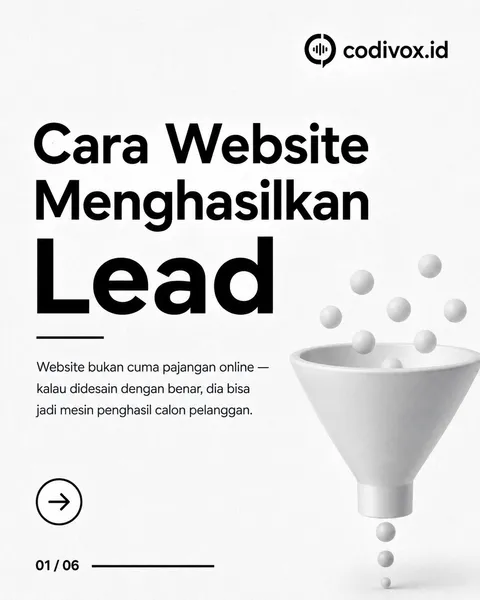 Website bukan cuma pajangan onlineโkalau didesain dengan strategi yang tepat, website bisa jadi mesi