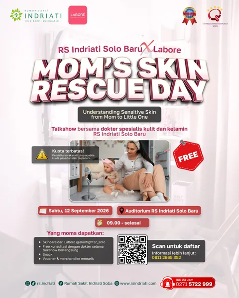 Moms, sering bingung menghadapi kulit sensitif pada Si Kecil atau perubahan kulit pada diri sendiri