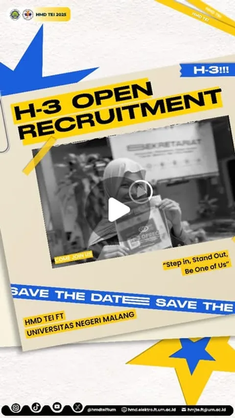 110 likes, 3 comments - hmdteiftum on December 18, 2025: "📢 [H-3] OPEN RECRUITMENT HMD TEI 2026 📢
