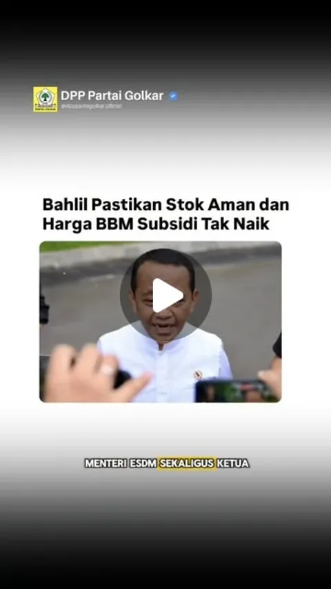 209 likes, 23 comments - dpppartaigolkar.official on March 11, 2026: "Bahlil Lahadalia, Menteri ESDM
