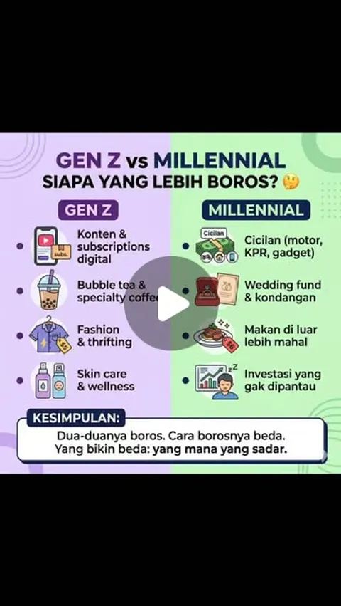 2 likes, 0 comments - cashtracker.id on April 23, 2026: "Gen Z atau Millennial. kalian mau defend di