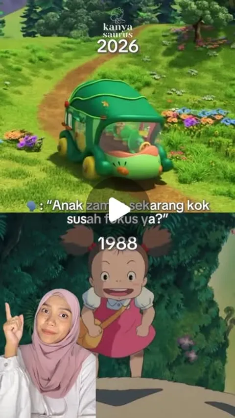 112K likes, 927 comments - kanyasaurus on May 8, 2026: "Tayangan anak DULU vs SEKARANG. 😮📺
Ternyat