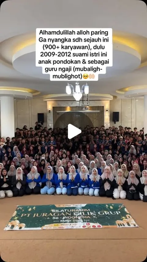 Alhamdulillah alloh paring Ga nyangka sdh sejauh ini (900+ karyawan), dulu 2009-2012 suami istri ini