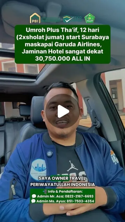 Umroh Plus Tha’if, 12 hari(2xsholat jumat), start Surabaya, maskapai Garuda Airlines, Jaminan Hotel