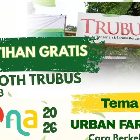 🌱✨ PELATIHAN GRATIS BERSAMA TRUBUS!✨🌱

Ingin belajar berkebun meskipun tinggal di perkotaan? 🌿🏡